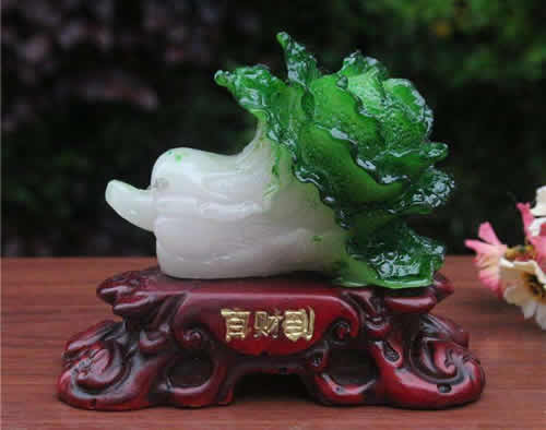 玉白菜的摆放方法