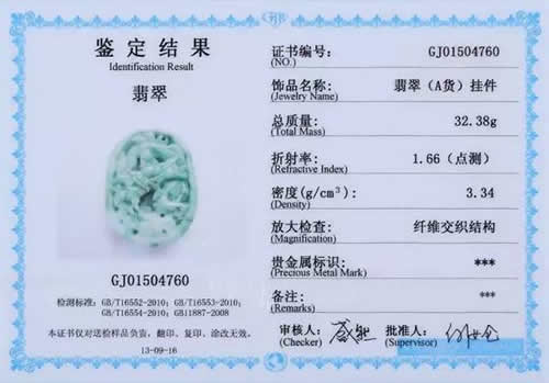 翡翠鉴定证书真假鉴别怎么看? 翡翠鉴定证书真假鉴别怎么看?