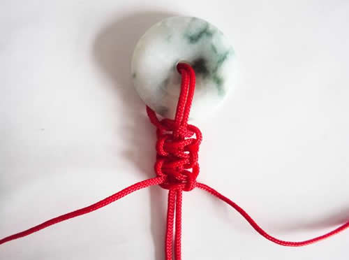 简单平安扣绳结系法图解