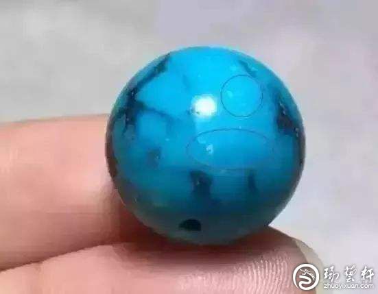 绿松石的玉石纹和冰裂纹